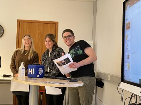 Mynd: Hekla Hólmarsdóttir, Nína Ingimarsdóttir og Ásgeir Arnarsson
